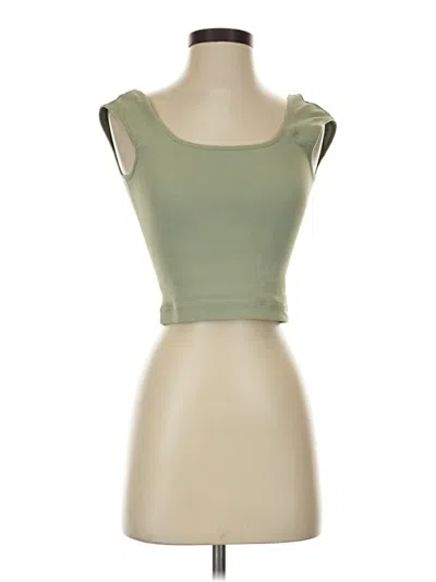 Pre-owned Garage Sleeveless Top Green Sweetheart Neckline Tops