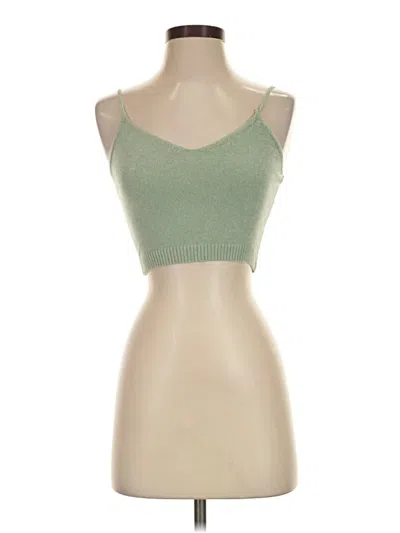 Pre-owned Garage Sleeveless Top Green Sweetheart Neckline Tops
