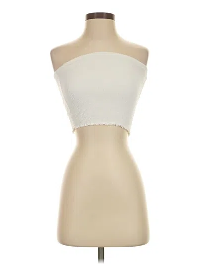 Pre-owned Garage Sleeveless Top Ivory Strapless Neckline Tops
