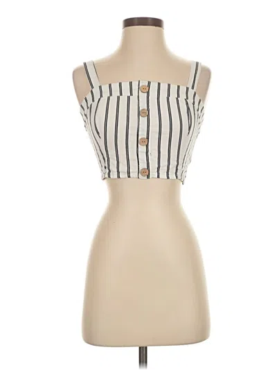 Pre-owned Garage Sleeveless Top Ivory Strapless Neckline Tops In White