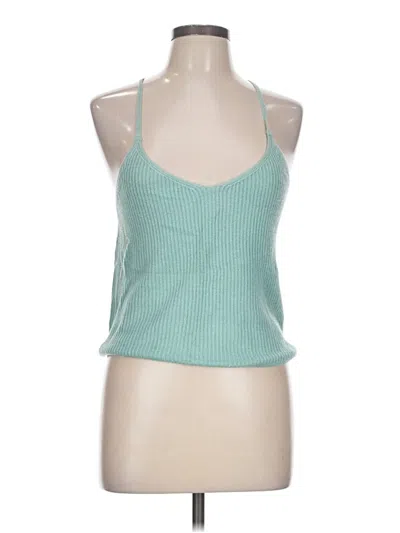 Pre-owned Garage Sleeveless Top Teal Halter Neckline Tops