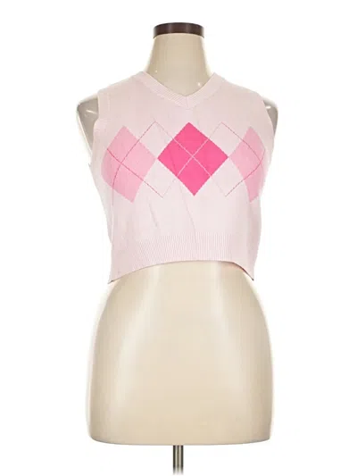 Pre-owned Garage Sweater Vest In Pink