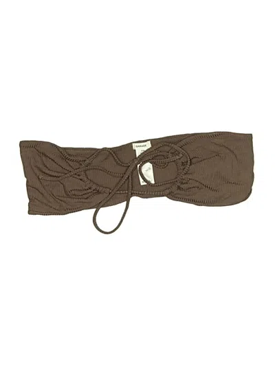 Pre-owned Garage Swimsuit Top Brown Swimwear