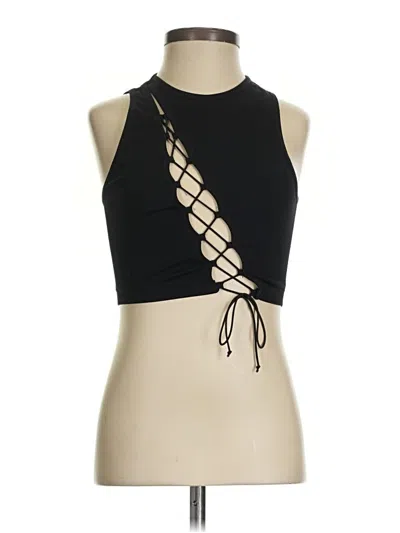 Pre-owned Garage Tank Top Black Halter Neckline Tops