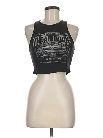 Pre-owned Garage Tank Top Black Halter Neckline Tops