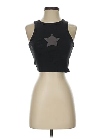 Pre-owned Garage Tank Top Black Strapless Neckline Tops