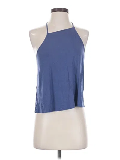 Pre-owned Garage Tank Top Blue Halter Neckline Tops