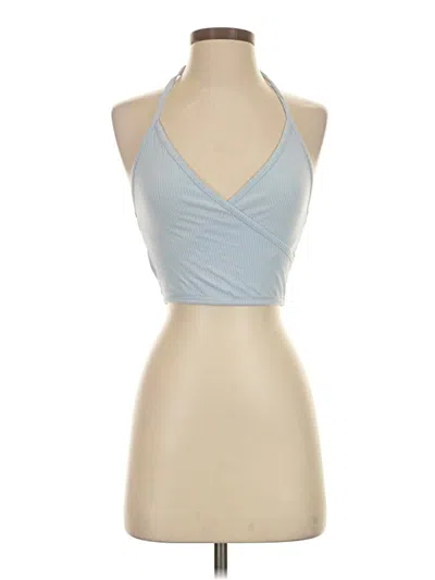 Pre-owned Garage Tank Top Blue Halter Neckline Tops
