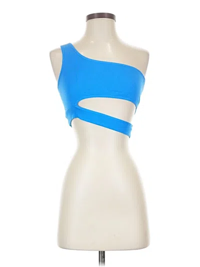 Pre-owned Garage Tank Top Blue Strapless Neckline Tops
