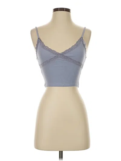Pre-owned Garage Tank Top Blue Strapless Neckline Tops