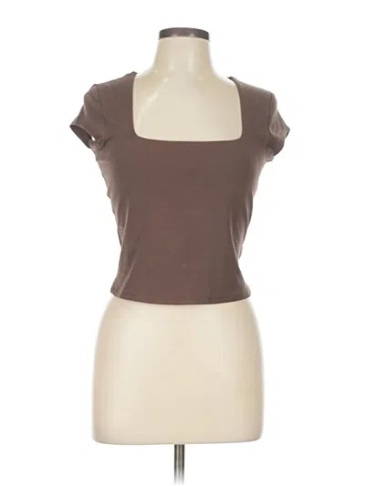 Pre-owned Garage Tank Top Brown Square Neckline Tops