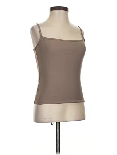 Pre-owned Garage Tank Top Brown Strapless Neckline Tops