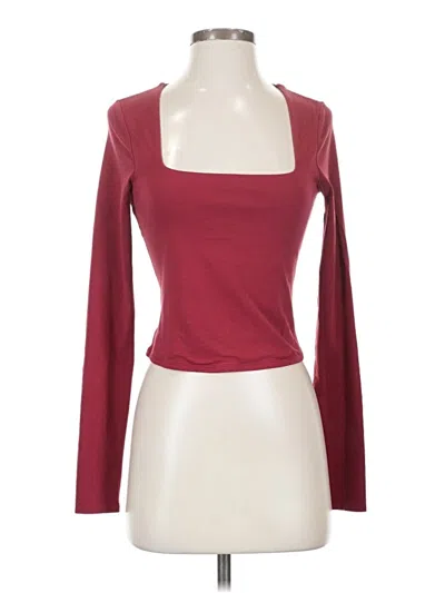 Pre-owned Garage Tank Top Burgundy Square Neckline Tops