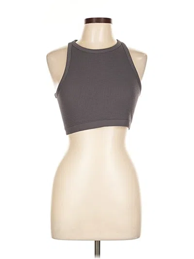Pre-owned Garage Tank Top Gray Halter Neckline Tops