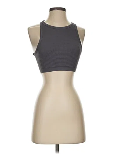 Pre-owned Garage Tank Top Gray Halter Neckline Tops