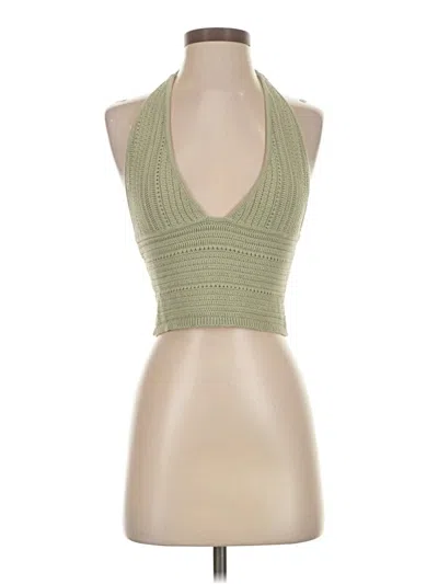 Garage Tank Top Green Halter Neckline Tops