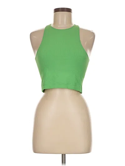 Pre-owned Garage Tank Top Green Halter Neckline Tops