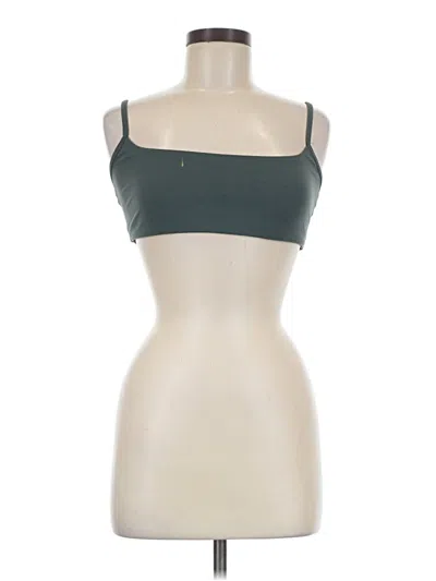 Pre-owned Garage Tank Top Green Strapless Neckline Tops