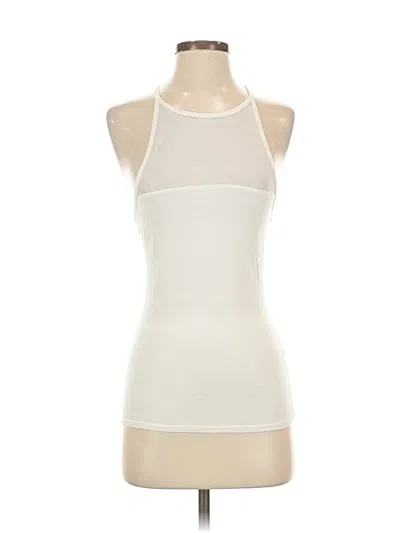 Pre-owned Garage Tank Top Ivory Halter Neckline Tops In White