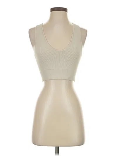 Pre-owned Garage Tank Top Ivory Strapless Neckline Tops In White