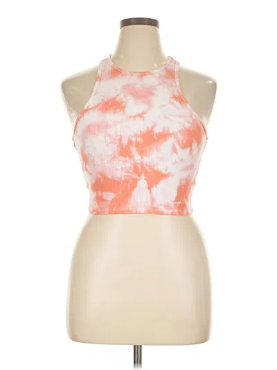 Pre-owned Garage Tank Top Orange Halter Neckline Tops