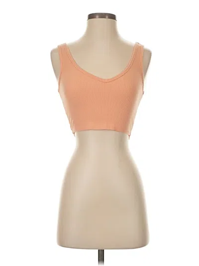 Pre-owned Garage Tank Top Orange Strapless Neckline Tops