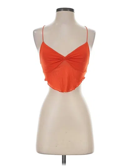 Pre-owned Garage Tank Top Orange Sweetheart Neckline Tops