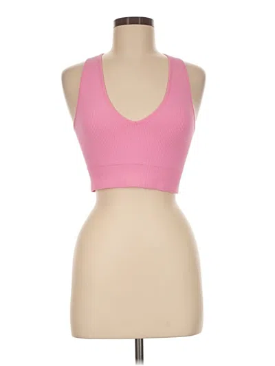 Pre-owned Garage Tank Top Pink Halter Neckline Tops
