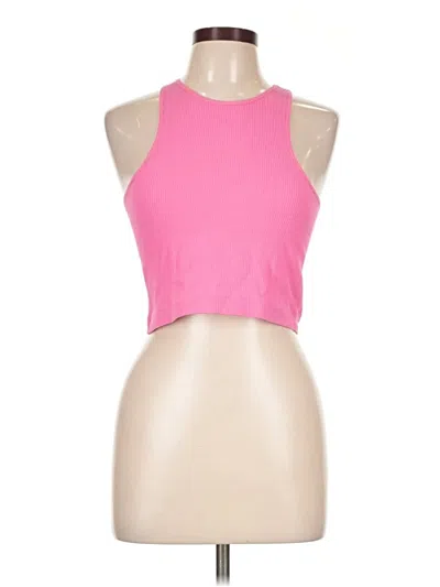 Pre-owned Garage Tank Top Pink Halter Neckline Tops