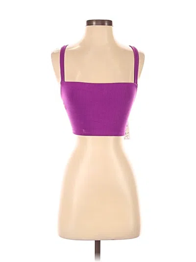 Pre-owned Garage Tank Top Purple Strapless Neckline Tops