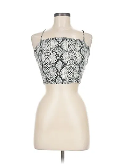 Pre-owned Garage Tank Top Silver Halter Neckline Tops