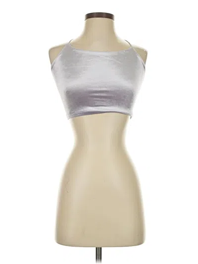 Pre-owned Garage Tank Top Silver Halter Neckline Tops