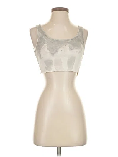 Pre-owned Garage Tank Top Silver Strapless Neckline Tops