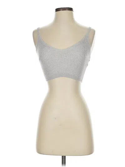 Pre-owned Garage Tank Top Silver Strapless Neckline Tops