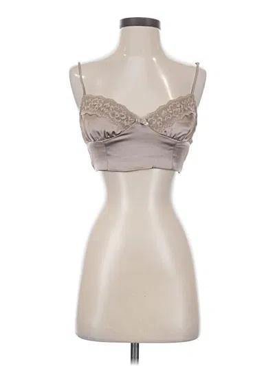 Pre-owned Garage Tank Top Silver Sweetheart Neckline Tops