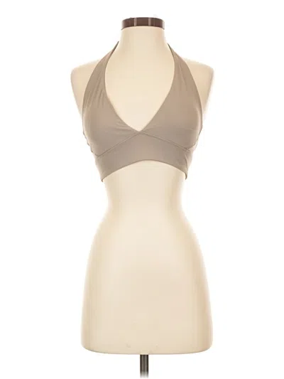 Pre-owned Garage Tank Top Tan Halter Neckline Tops