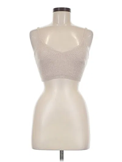 Pre-owned Garage Tank Top Tan Halter Neckline Tops