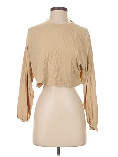 Pre-owned Garage Tank Top Tan One Shoulder Neckline Tops