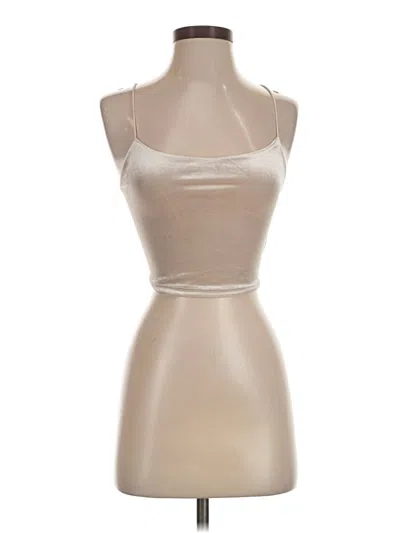 Pre-owned Garage Tank Top Tan Strapless Neckline Tops