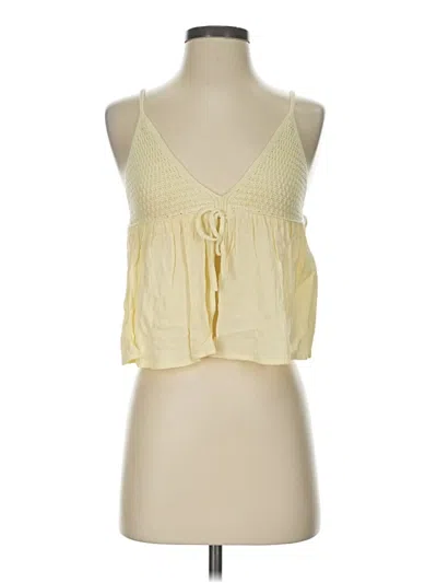 Pre-owned Garage Tank Top Yellow Halter Neckline Tops