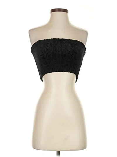 Pre-owned Garage Tube Top Black Strapless Neckline Tops
