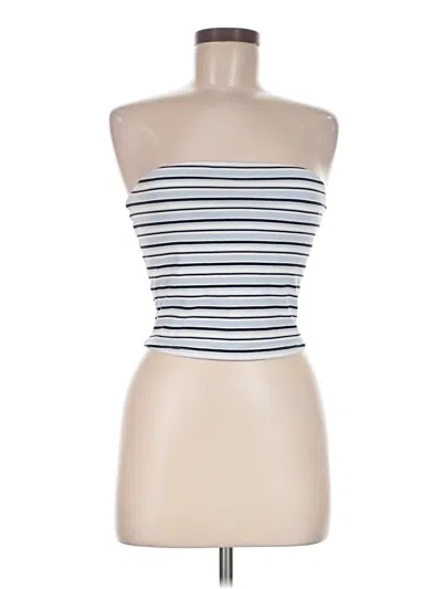 Pre-owned Garage Tube Top Blue Strapless Neckline Tops