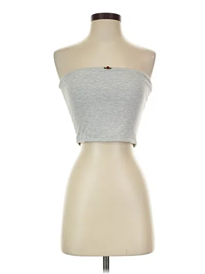 Pre-owned Garage Tube Top Gray Strapless Neckline Tops