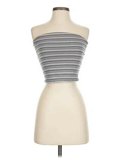 Pre-owned Garage Tube Top Gray Strapless Neckline Tops