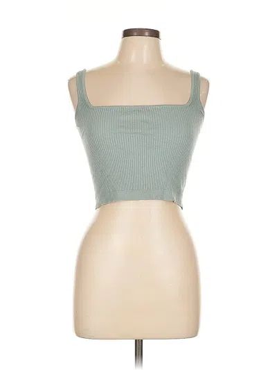 Pre-owned Garage Tube Top Green Strapless Neckline Tops