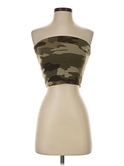 Pre-owned Garage Tube Top Green Strapless Neckline Tops