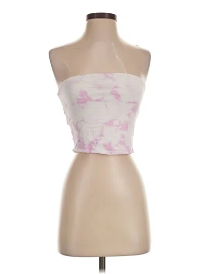 Pre-owned Garage Tube Top Pink Strapless Neckline Tops