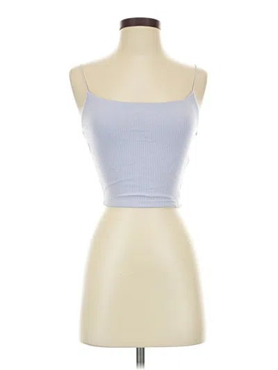 Pre-owned Garage Tube Top Silver Strapless Neckline Tops
