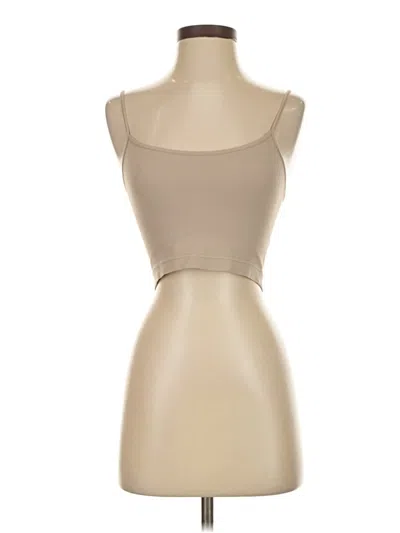 Pre-owned Garage Tube Top Tan Strapless Neckline Tops In Brown