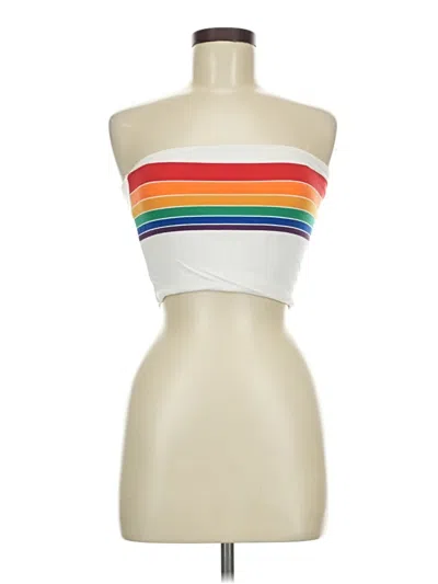 Pre-owned Garage Tube Top White Strapless Neckline Tops
